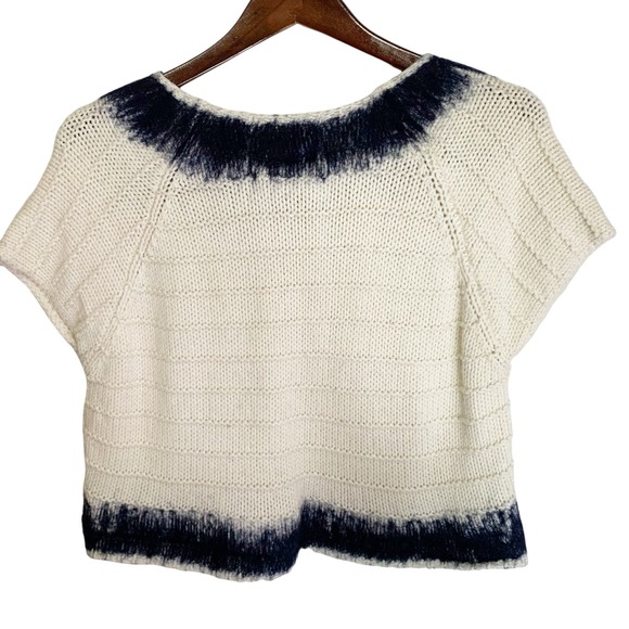 Anthropologie Field Flower Alpaca Wool Felt work Cropped Sweater Size Small - Picture 3 of 11
